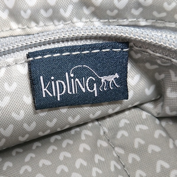 キプリング Kipling ショルダーバッグ - ナイロン ダークネイビー×白 ボーダー 美品 バッグの画像8