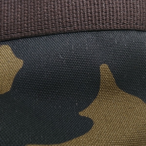  Herve Chapelier Herve Chapelier tote bag ko-te.la boat type tote bag M nylon khaki × dark brown × black C line / camouflage pattern bag 
