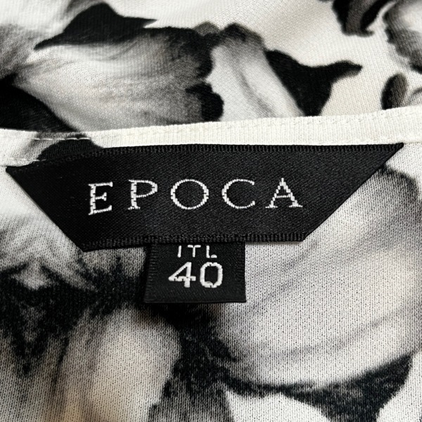 エポカ EPOCA 半袖カットソー サイズ40 M - 白×黒×グレー レディース 花柄 トップスの画像3