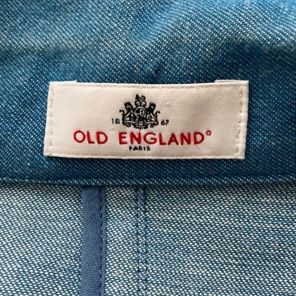 オールドイングランド OLD ENGLAND サイズ36 S - ライトブルー×ネイビー レディース 七分袖/ロング/デニム ワンピース_画像3