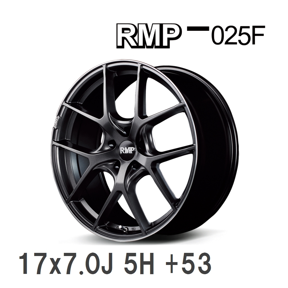 【MID/マルカサービス】 RMP 025F 17x7.0J +53 112 5H セミグロスガンメタ アルミホイール 4本セット_画像1