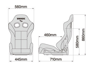 [BRIDE/ bride ] sport reclining seat edirb 161 NC west . carbon standard cushion [G61NC1]