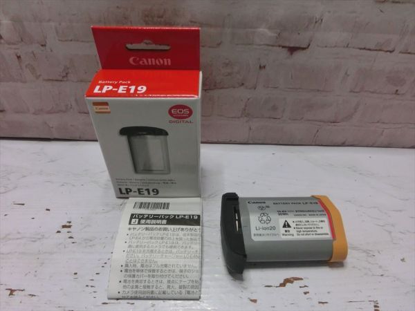 T【3な-71】【60サイズ】▲Canon キヤノン バッテリーパック LP-E19/カメラ用品/ジャンク扱い/※傷 汚れ 印字剥れあり_画像1