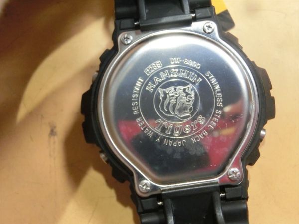 T【チ4-02】【60サイズ】▲美品/CASIO カシオ×阪神タイガース/G-SHOCK DW-6900BHTG-9JF/腕時計/撮影時動作OK_画像7