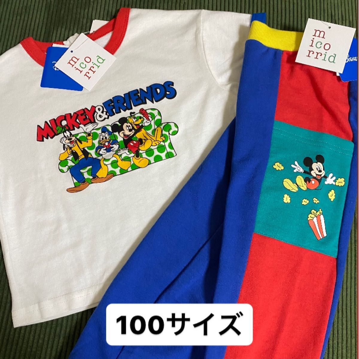 【人気商品！】チマジロコラボTシャツ スウェットパンツ ミッキー ディズニー 100cm 2点セット！