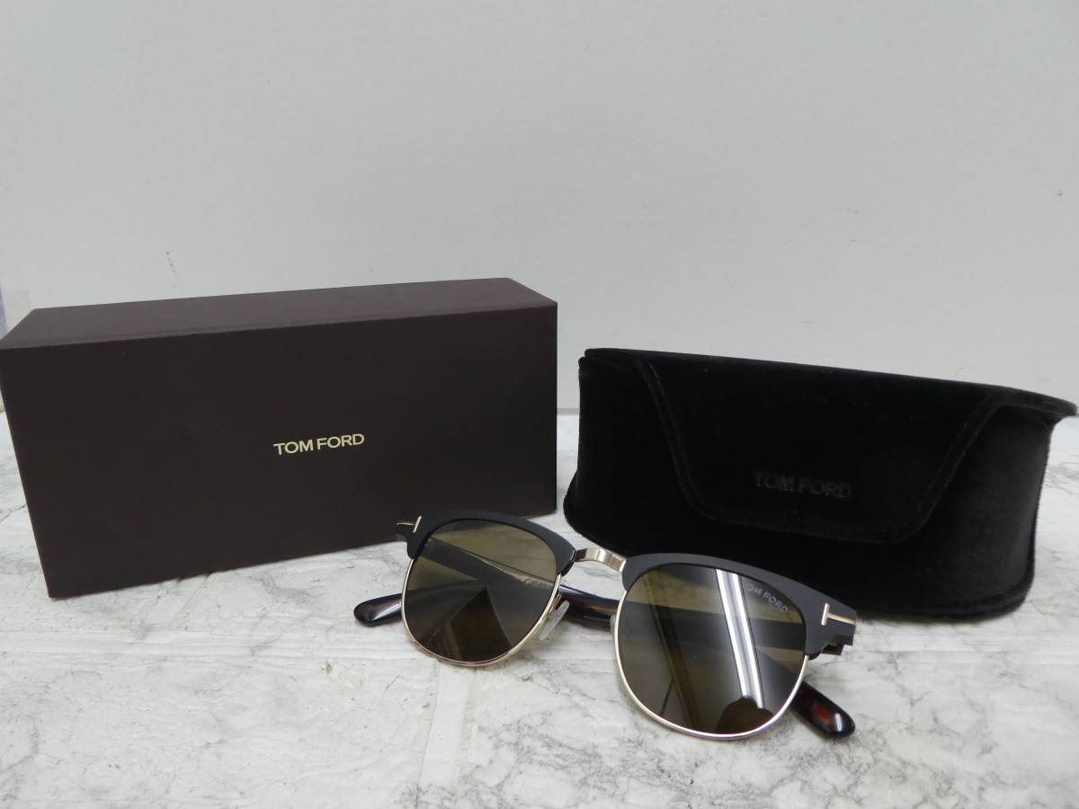 ☆ TOM FORD トムフォード サングラス Laurent-02 TF623 02J 51□20 150 3 ブラウン 中古品 1円スタート ☆_画像1