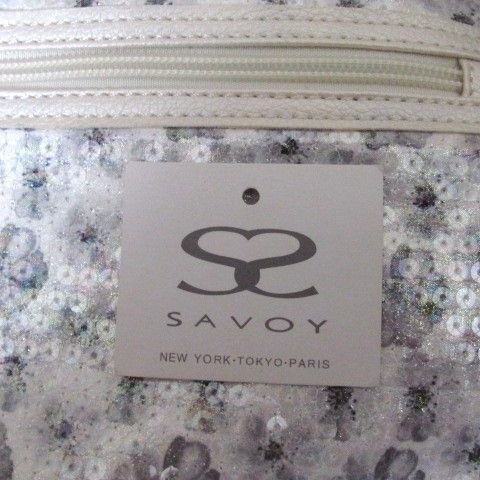 ☆新品☆SAVOY　サボイ　 スパンコール花柄　小ぶりなショルダーバック