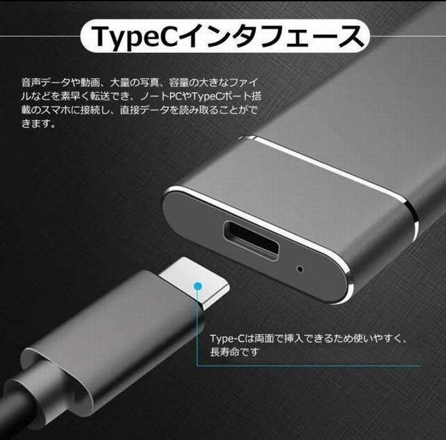 1TB 外付けSSD ドライブ USB3.1 SSD外付け ポータブル ソリッドステート Type-C SSD 耐衝撃 PC/Mac/Windows/XBox適用 シルバー_画像2