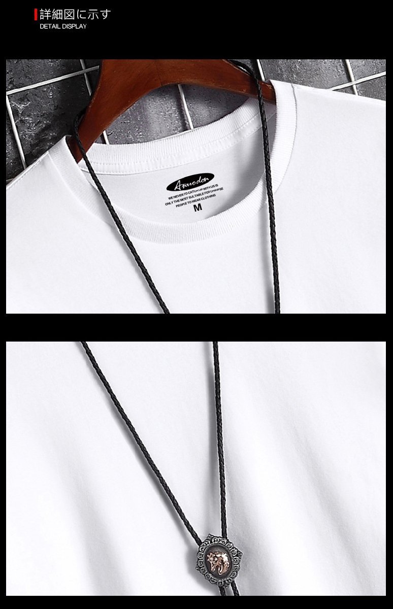 メンズ半袖Tシャツ、カットソー 人気 高品質 夏 tシャツ 半袖 胸プリント 7 丸首 インナー 綿100％ 通勤 男の子 韓国　イエロー3XL_画像3