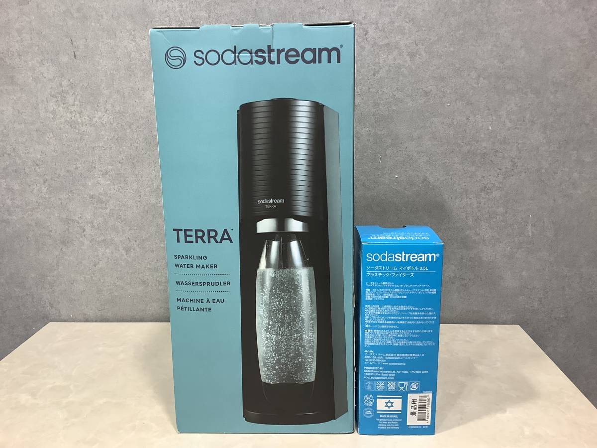 12740 1円〜 ソーダストリーム TERRA スターターキット 炭酸水メーカー SodaStream ブラック 新品未使用品_画像3