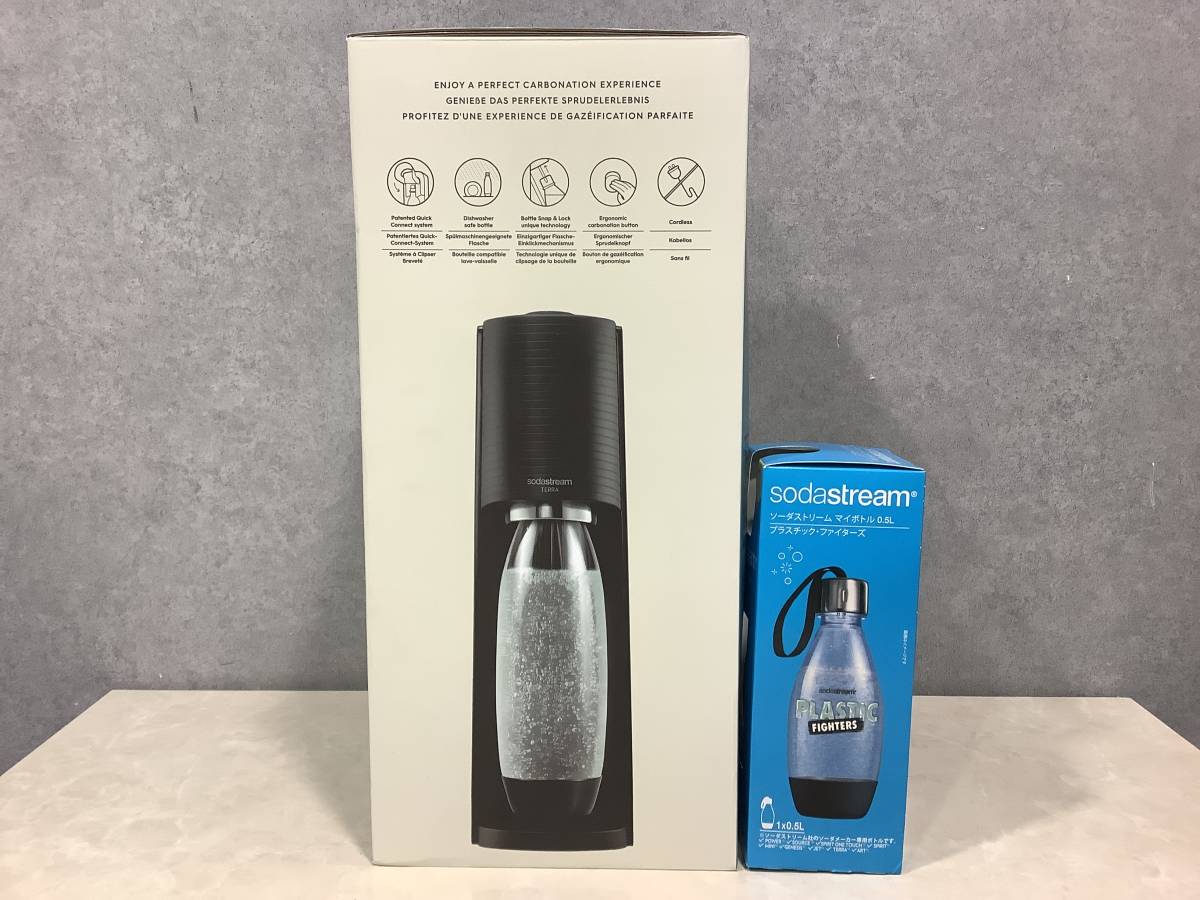 12740 1円〜 ソーダストリーム TERRA スターターキット 炭酸水メーカー SodaStream ブラック 新品未使用品_画像2