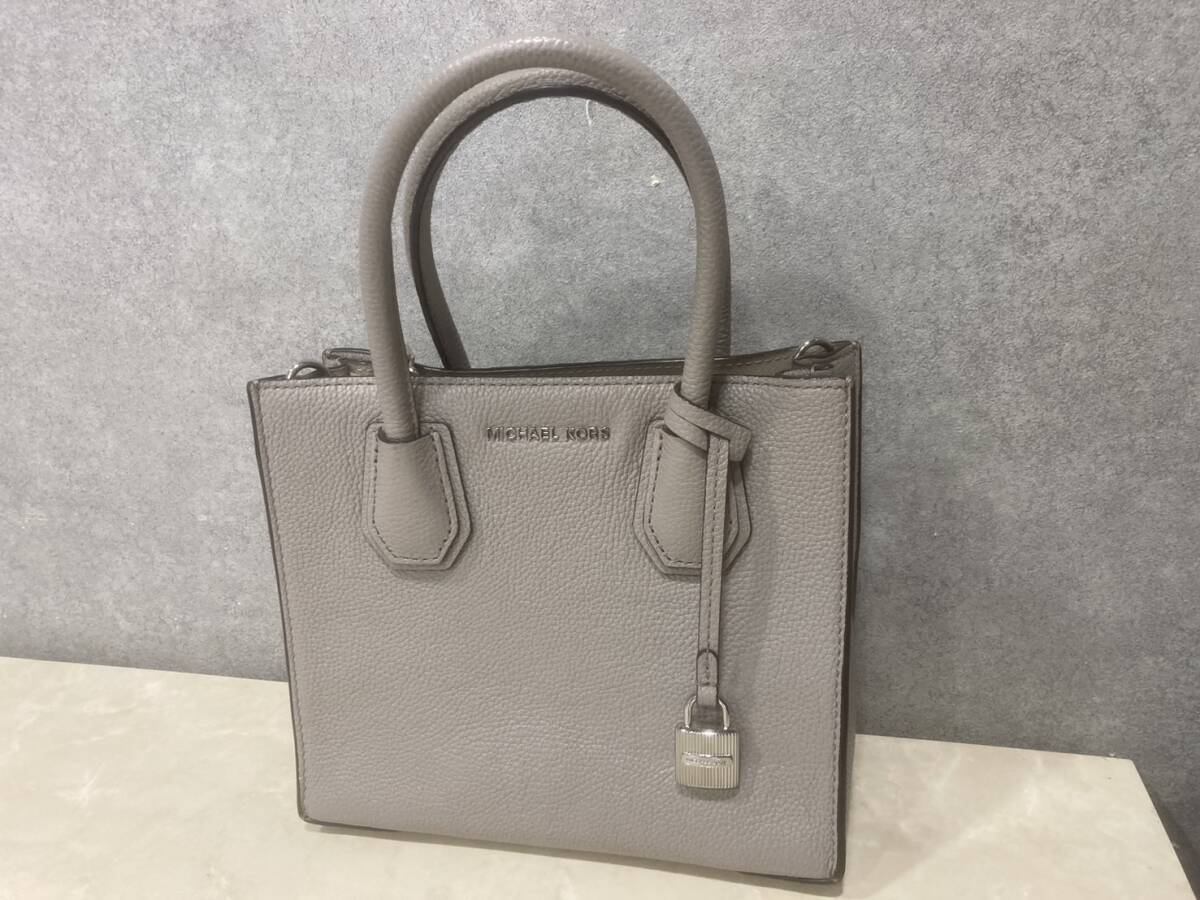 1円～ MICHAEL KORS マイケルコース 2WAY ハンドバッグ トートバッグ ショルダーバッグ 肩掛け 斜め掛け グレー系_画像2