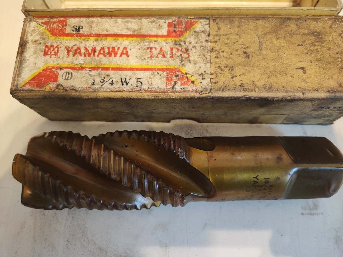 【未使用品】タップ　1'3/4 W5　スパイラルタップ　SP　HSS YAMAWA　ヤマワ_画像1