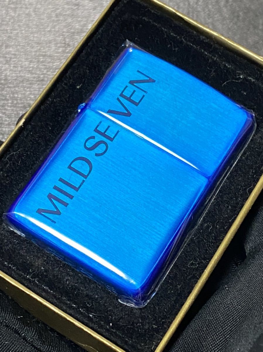 zippo MILD SEVEN BLUE 限定品 希少モデル ヴィンテージ 2001年製 ② マイルドセブン シルバーインナー 2000年製 ケース 保証書付き