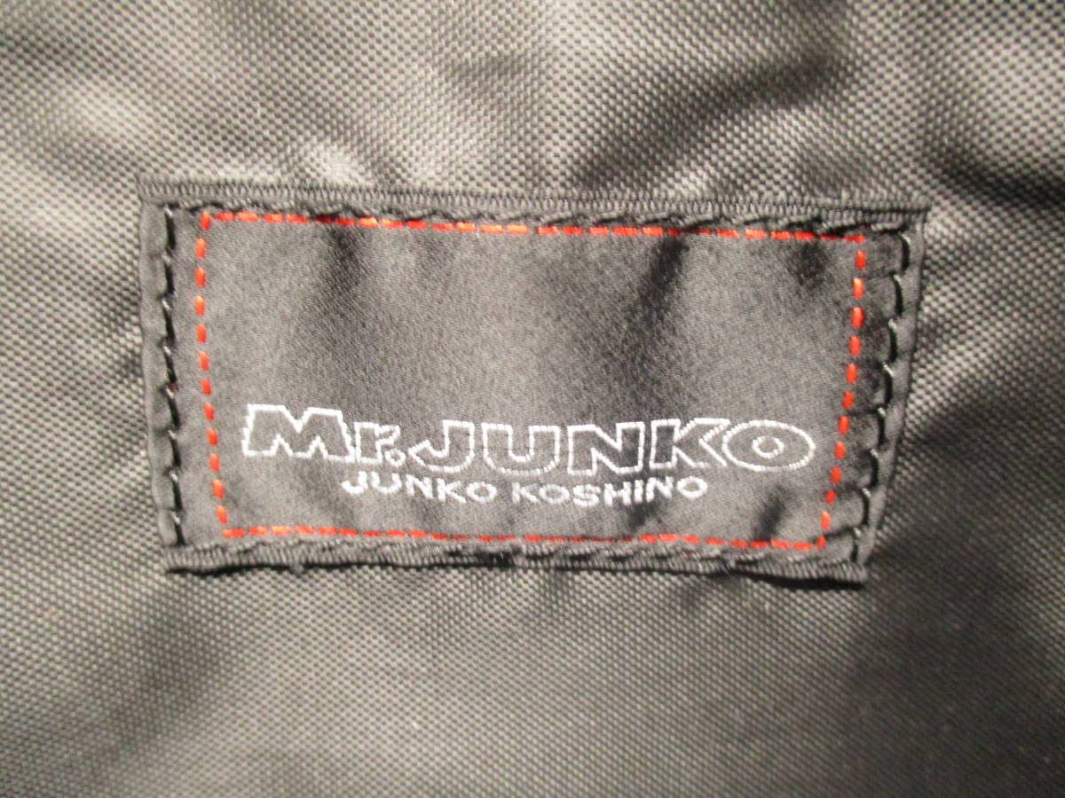 ★1010【送料無料】Mr.JUNKO ミスタージュンコ 2Way バッグ ショルダーバッグ ハンドバッグ 黒×グレー 英字プリントの画像5