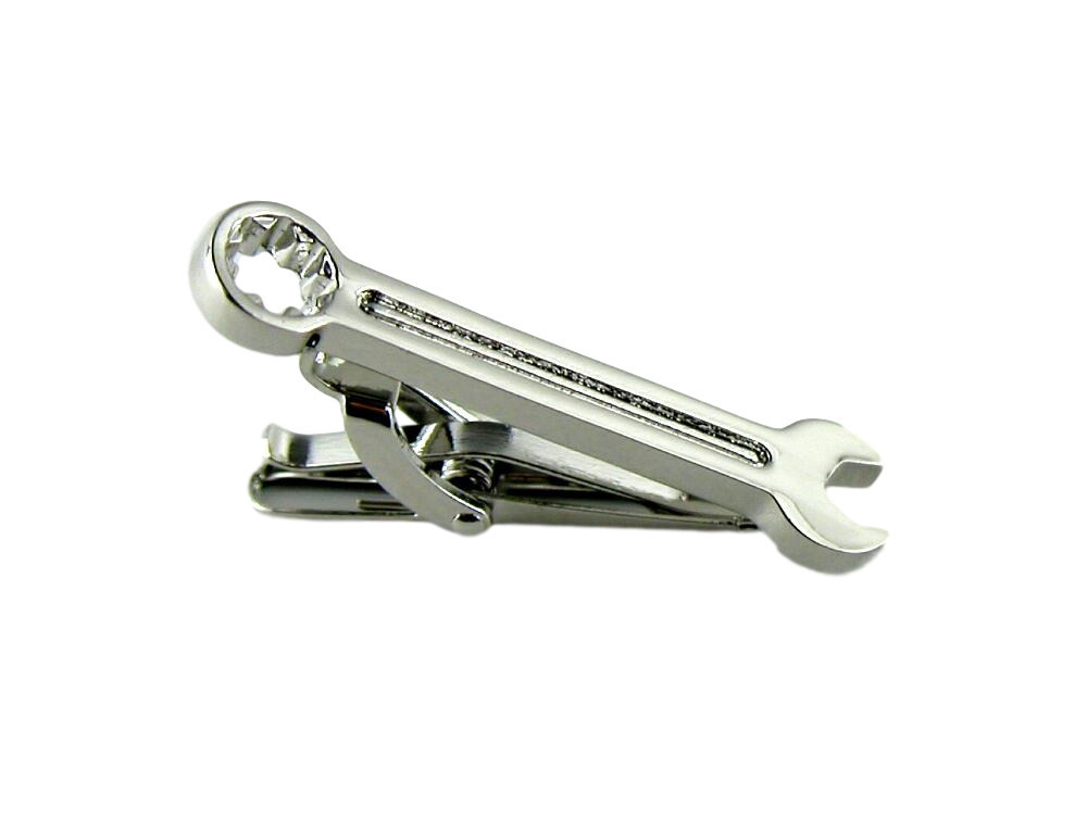 * necktie pin Uni -k spanner wrench tool silver [ free shipping ]*