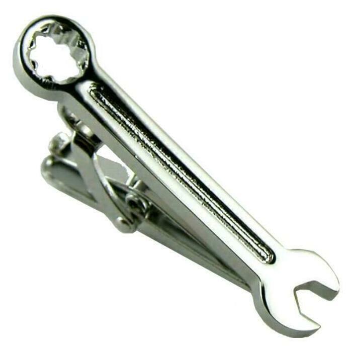 * necktie pin Uni -k spanner wrench tool silver [ free shipping ]*