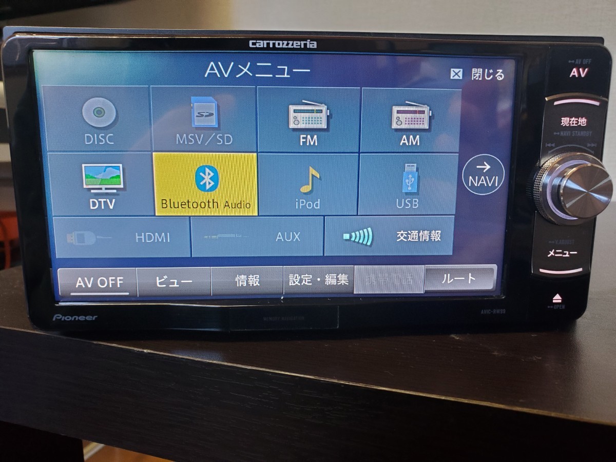 カロッツェリア メモリーナビ carrozzeria フルセグ DVD Bluetooth AVIC-RW99_画像2