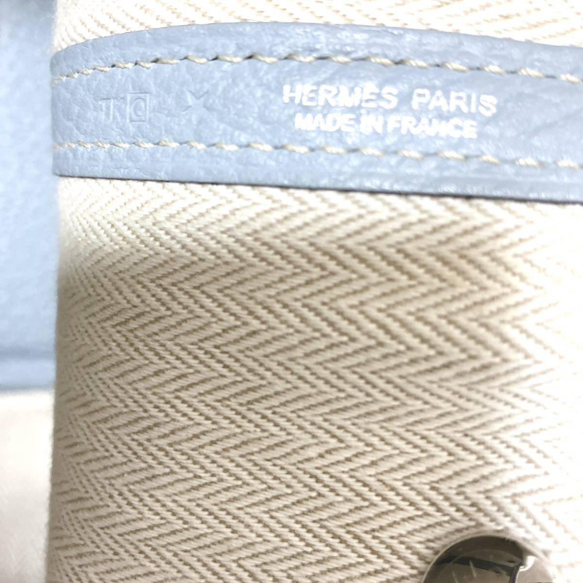 超美品★HERMES エルメス ガーデンパーティPM Q刻印 ネゴンダ 正規品_画像9