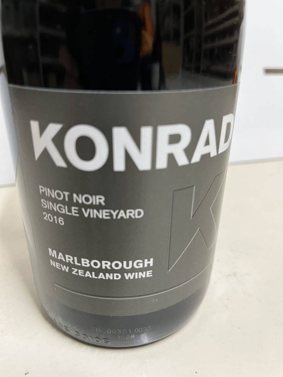 Konrad Pinot Noir 2016 Marlborough コンラッド ピノ・ノワール ニュージーランドワイン マールボロ 赤ワイン 750ml 未開栓　未使用　中古_画像2