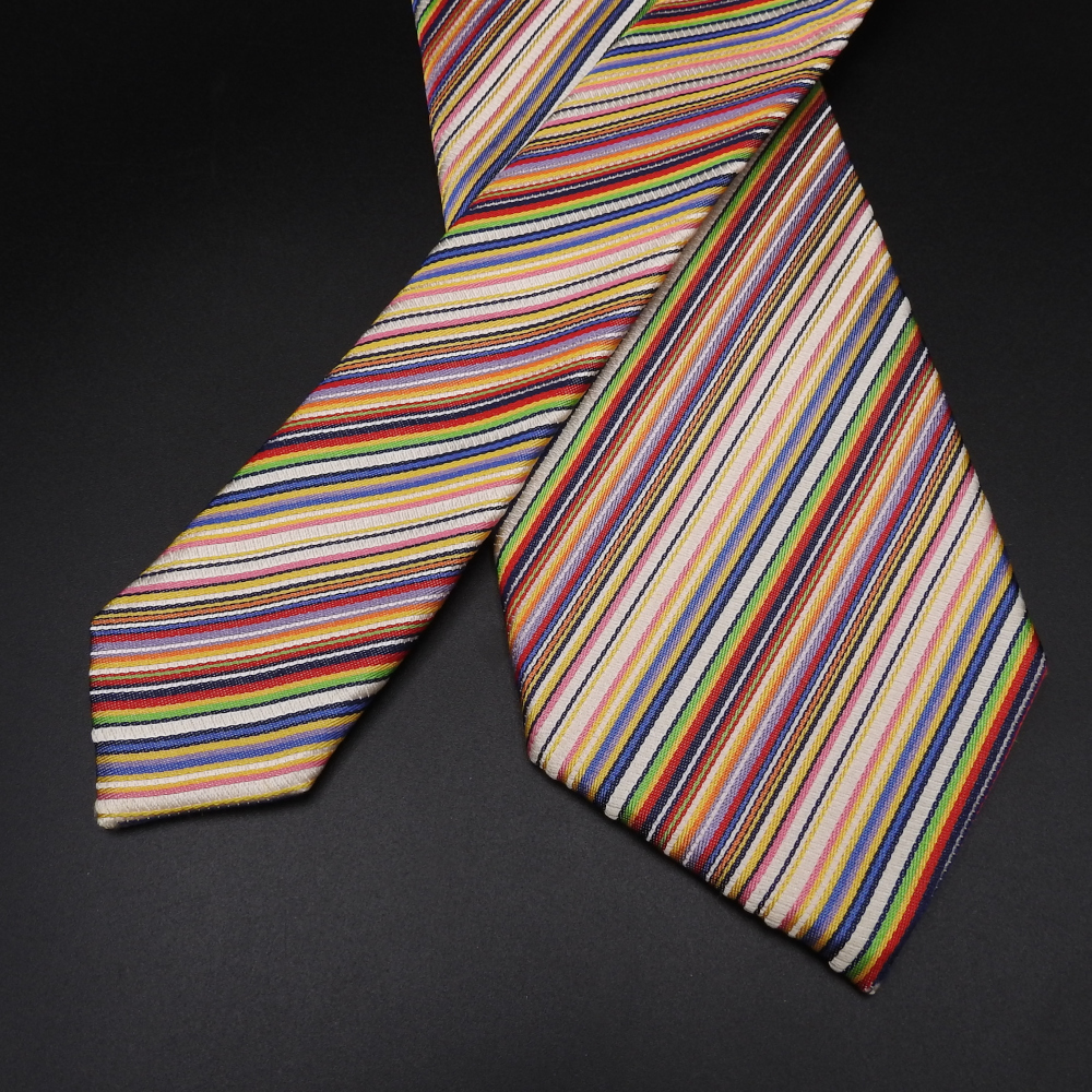  Paul Smith popular pattern [ regular goods ]Paul Smith Paul Smith necktie signature stripe multicolor top class silk 100%