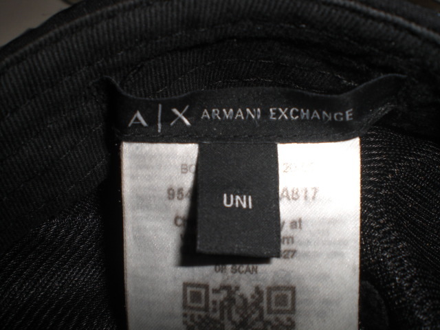 ARMANI EXCHANGE A/Xアルマーニエクスチェンジ キャップ 黒 帽子 EUR UNI 9540470A817の画像8