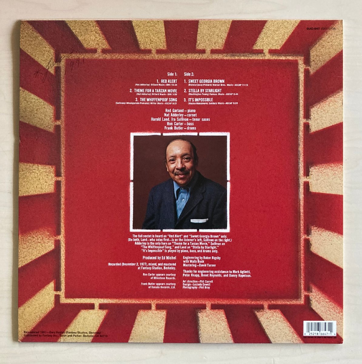 LPA22900 レッド・ガーランド RED GARLAND / RED ALERT 輸入盤LP 盤良好 USA_画像2