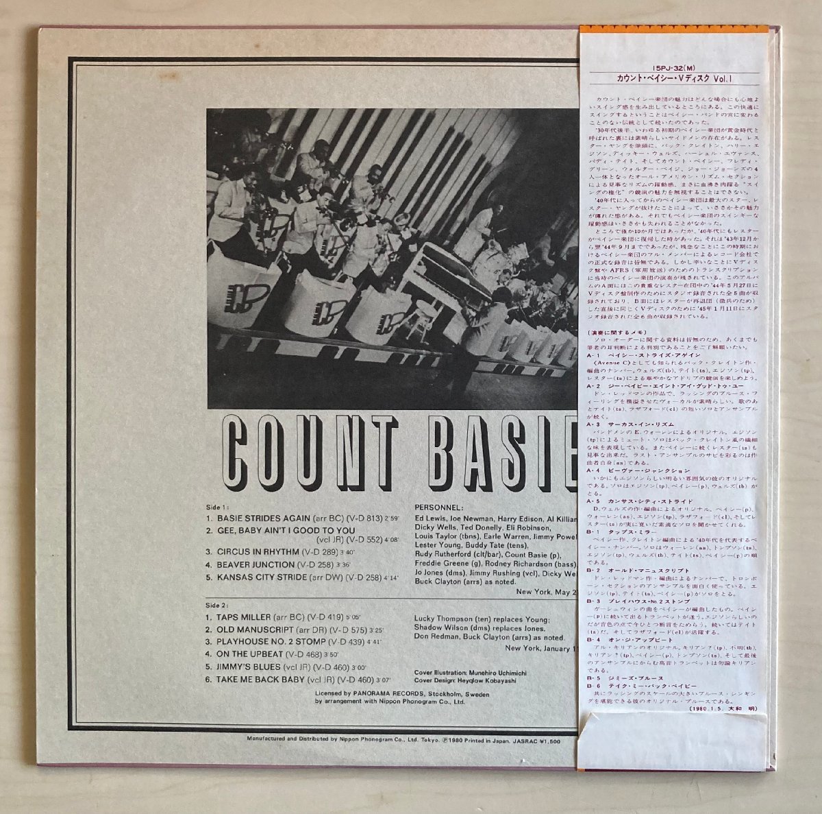 LPA22863 カウント・ベイシー楽団 COUNT BASIE / カウント・ベイシー・Vディスク VOL.1 国内盤LP_画像2