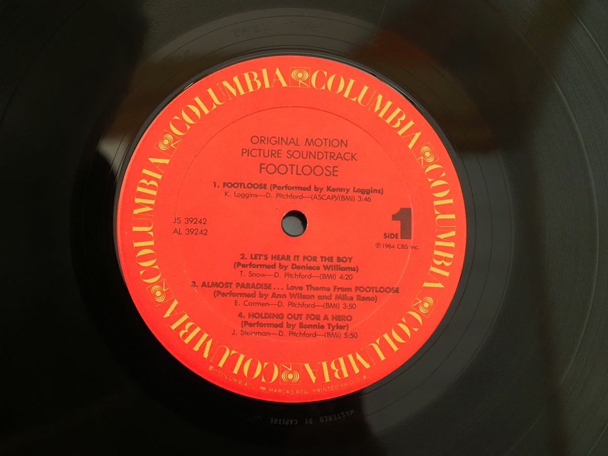 LP 米盤　Footloose Original Soundtrack of the Paramount Motion Picture_画像3