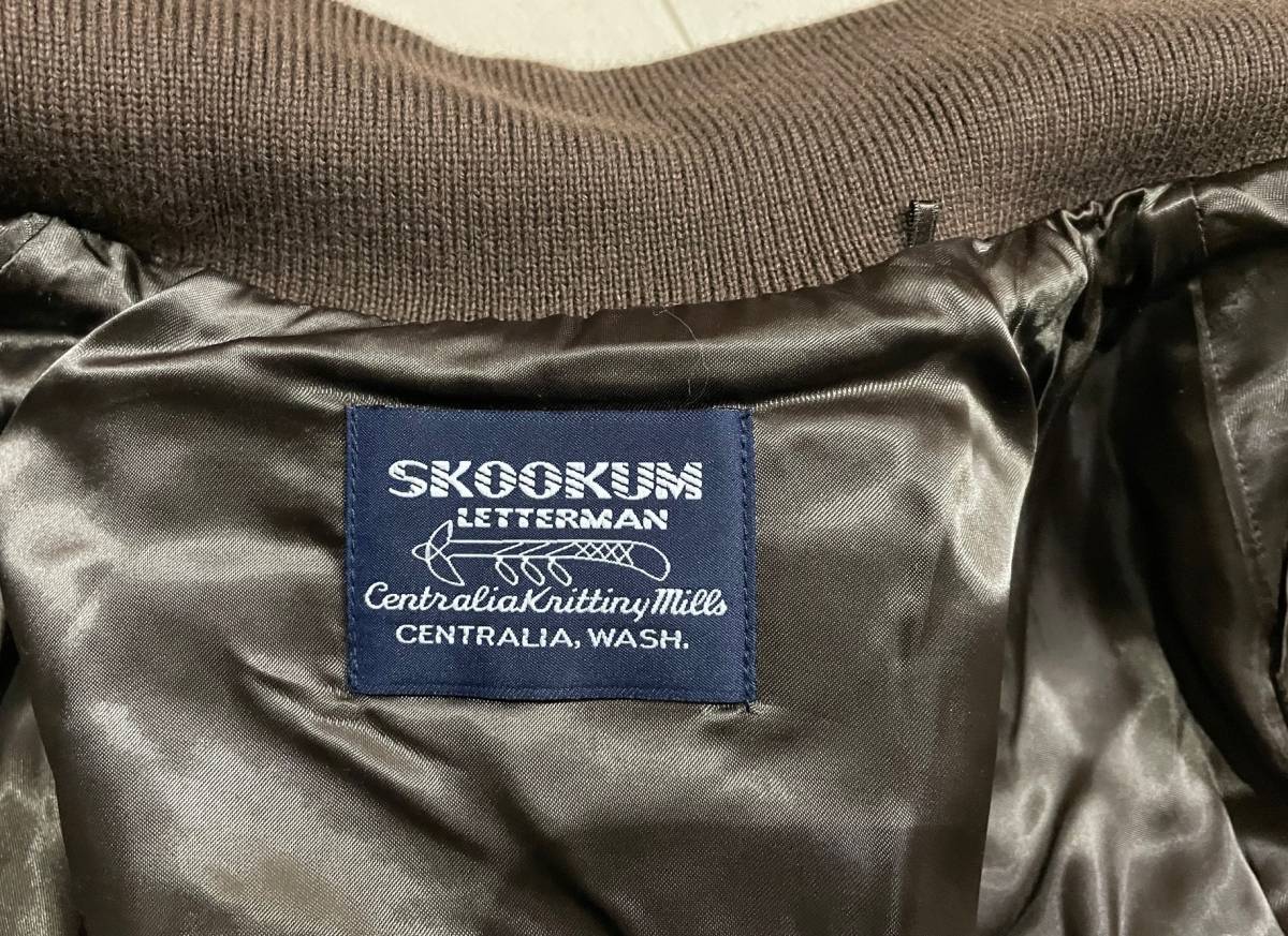 SKOOKUM（スクーカム）＞ BEAUTY&YOUTH別注　MLTN JKT/レザースタジャン　牛革　Sサイズ　ユナイテッドアローズ_画像3