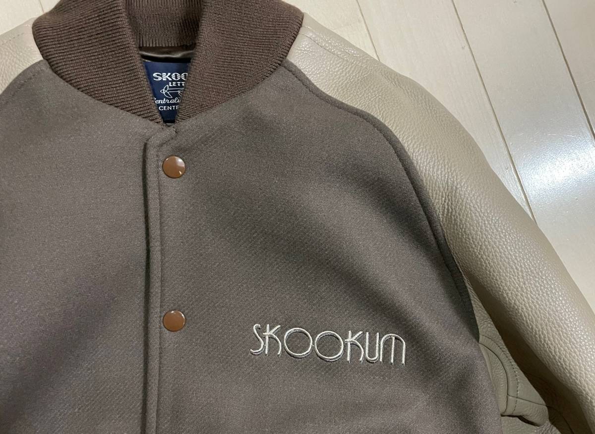 SKOOKUM（スクーカム）＞ BEAUTY&YOUTH別注　MLTN JKT/レザースタジャン　牛革　Sサイズ　ユナイテッドアローズ_画像5