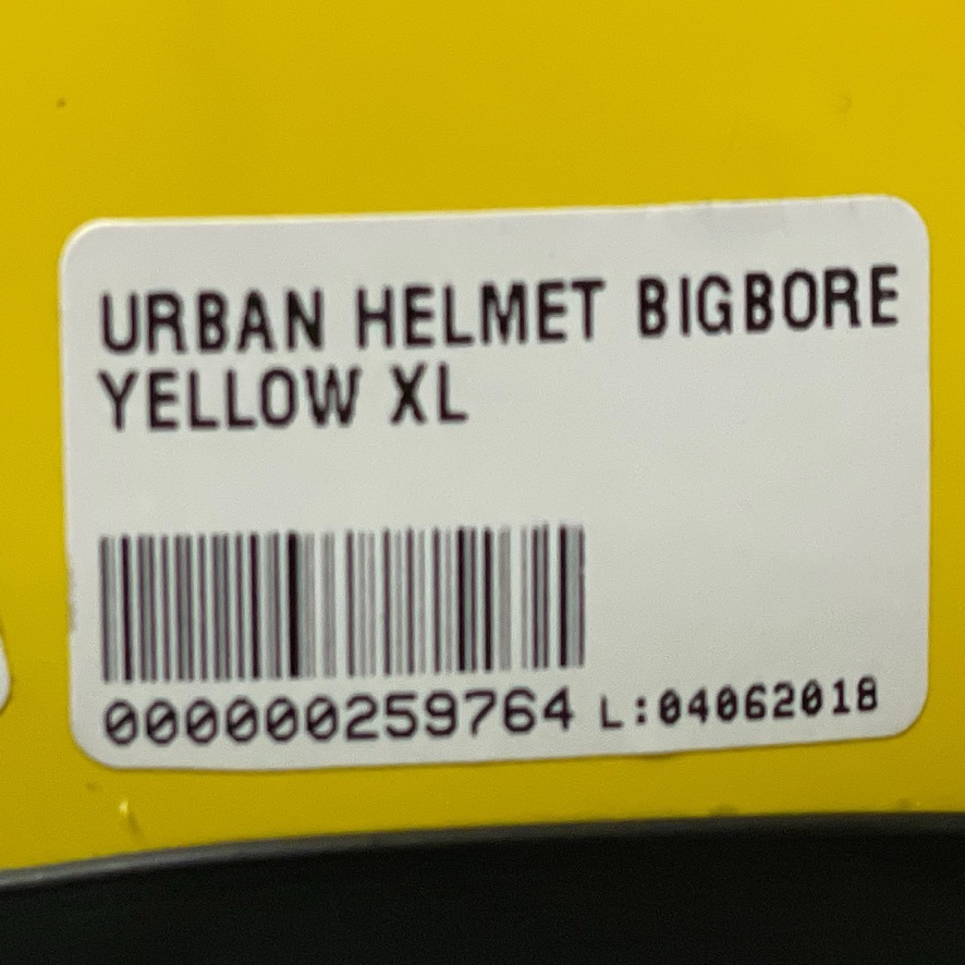 新品☆URBAN BIGBORE アーバン ビッグボア フルフェイスヘルメット イエロー/XL 専用ゴーグル付属 輸入品 DOT規格 箱なし_画像9