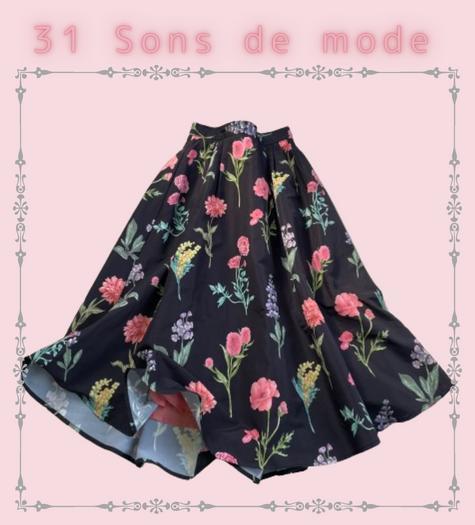 31 Sons de mode　おとな可愛い　ミモレ丈　ロングスカート　36　トランテアン ソン ドゥ モード_画像1