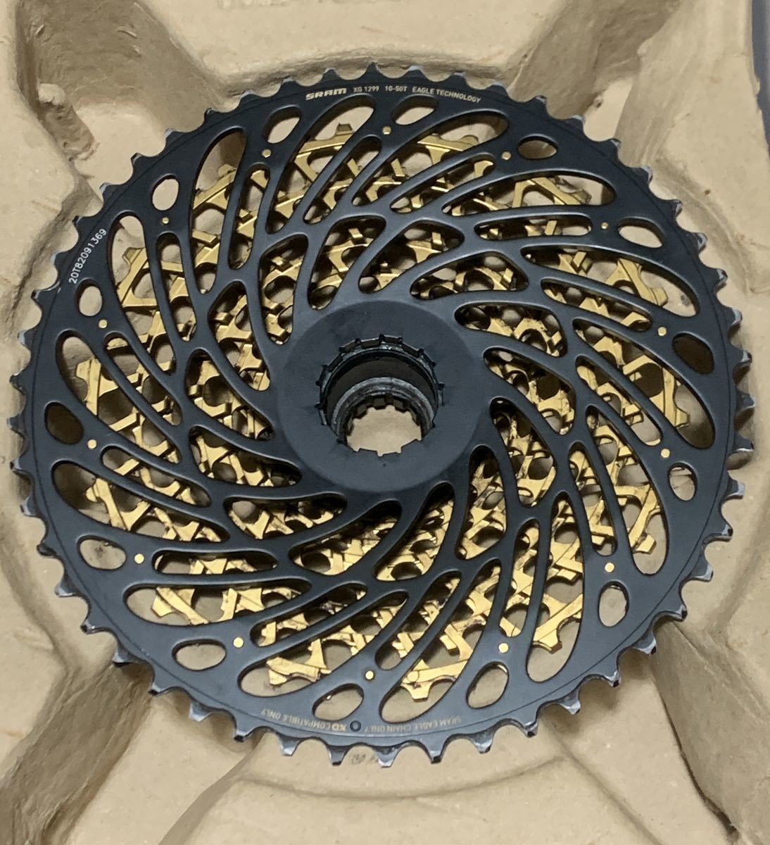 SRAM カセットスプロケット EAGLE GOLD スラム EAGLE XX1 XG-1299 12s 10-50T スプロケット 美品 送料無料　重さ366g_画像5