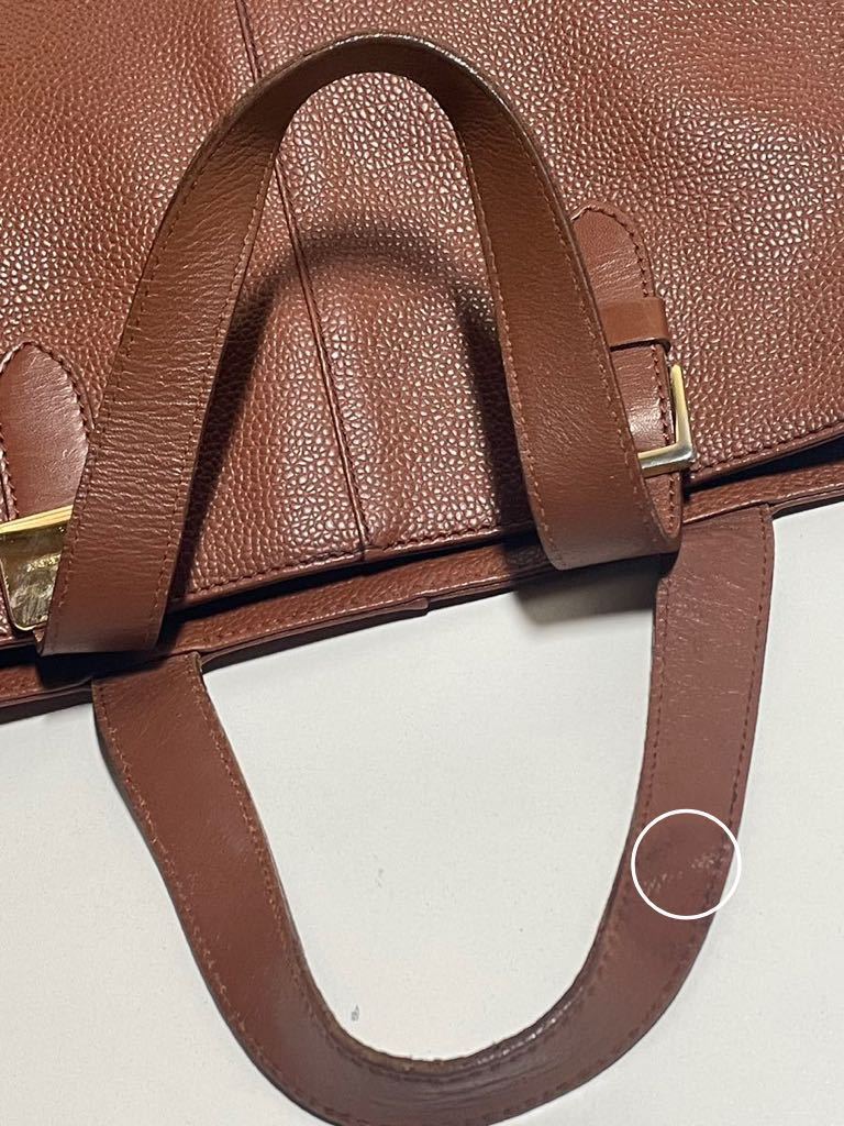 A121■ 美品 バーバリー BURBERRYレザートート ノバチェック柄 ブラウン 本革 A4収納可能_画像7