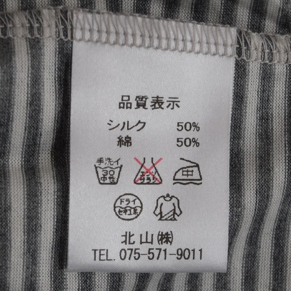 絹 綿 ロング丈Tシャツ ＬL インナー パジャマ ルームウェア 国産品 新品未使用 シルク＆コットン_画像3