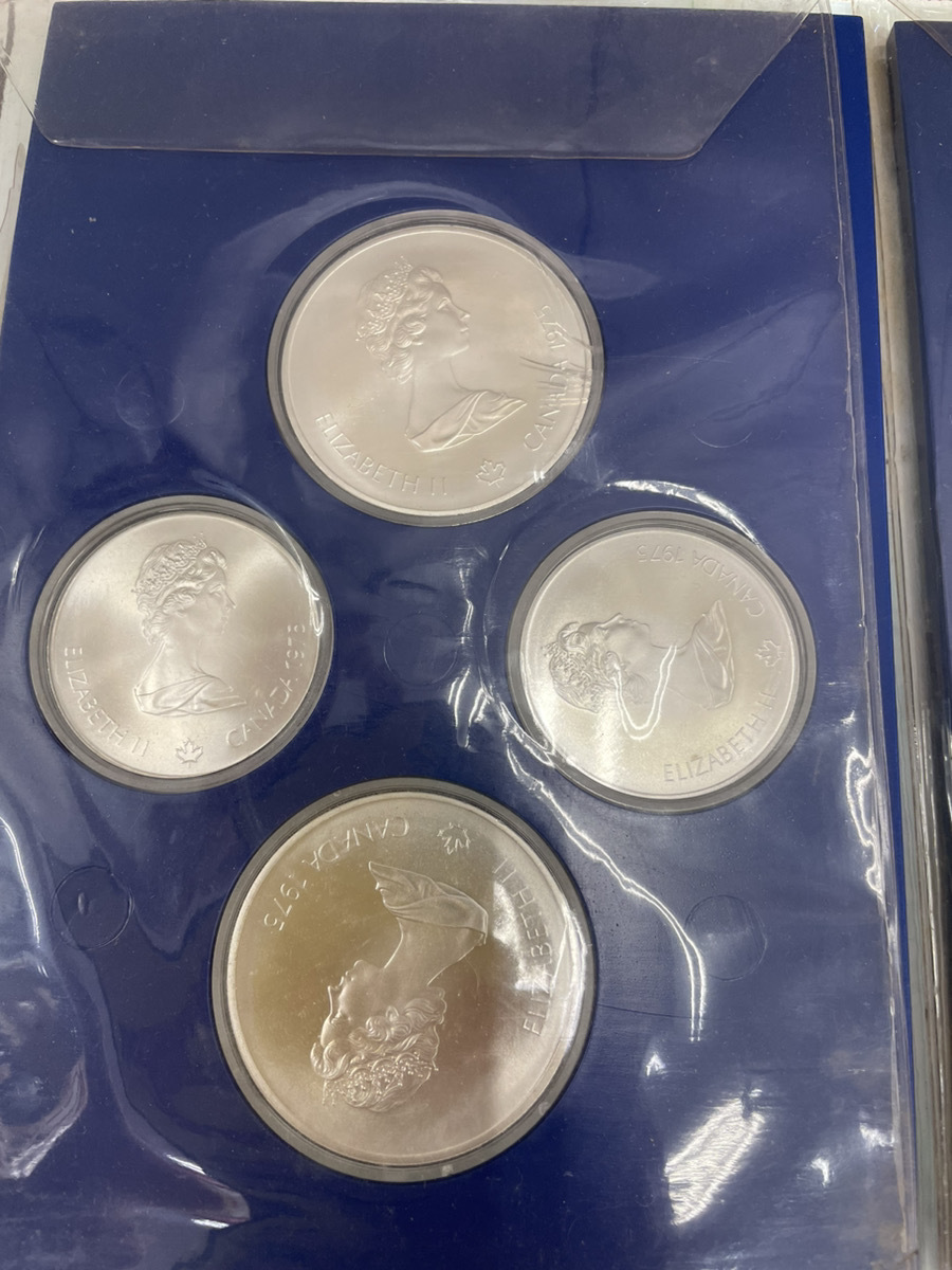 ☆GOL☆カナダ オリンピック Canadian Olympic Commemorative Coins lssueⅡ、Ⅳ、Ⅴ、Ⅵ、1976年 銀貨 １枚フィルムなし フィルム傷ありの画像10