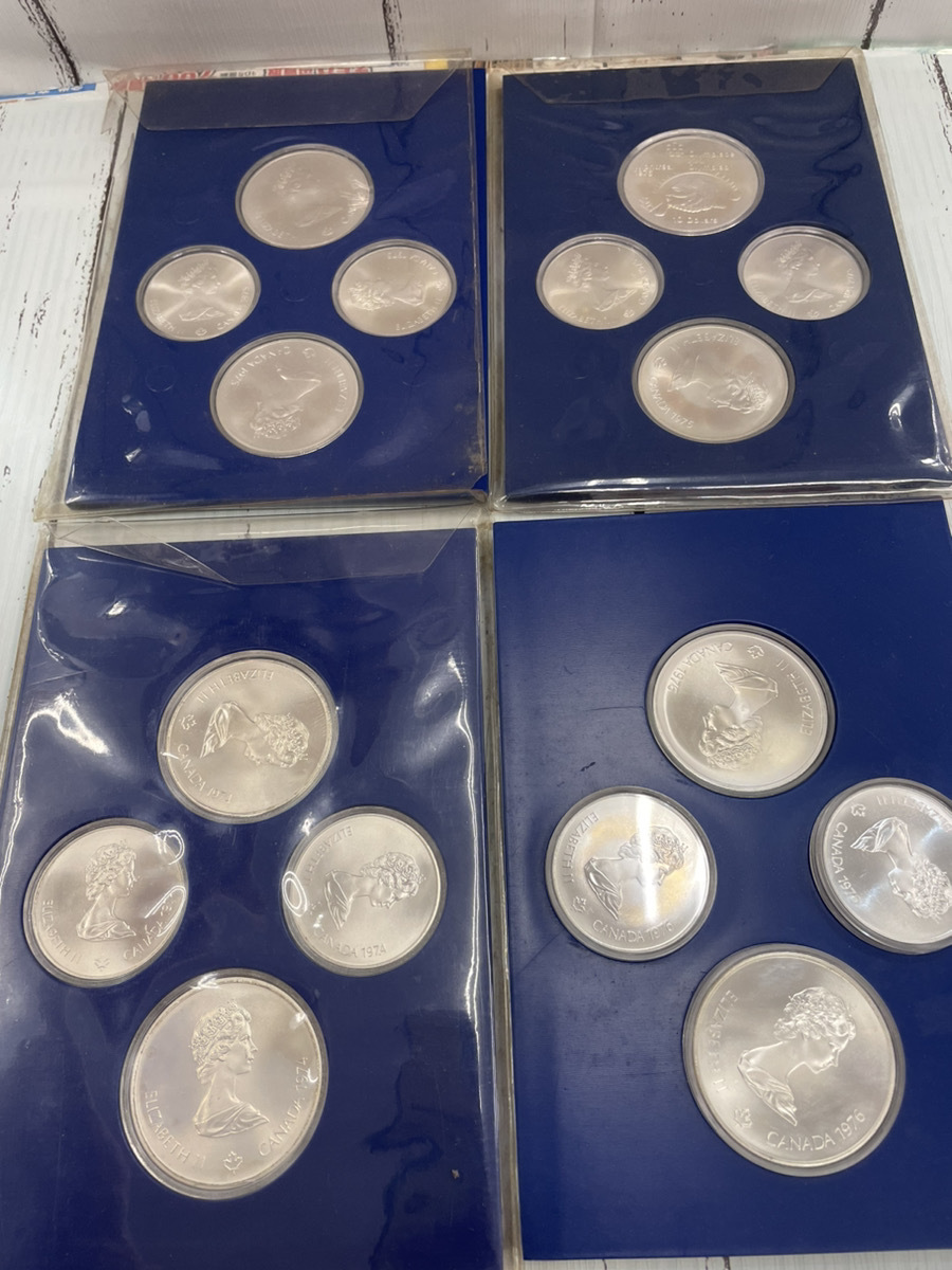 ☆GOL☆カナダ オリンピック Canadian Olympic Commemorative Coins lssueⅡ、Ⅳ、Ⅴ、Ⅵ、1976年 銀貨 １枚フィルムなし フィルム傷ありの画像6