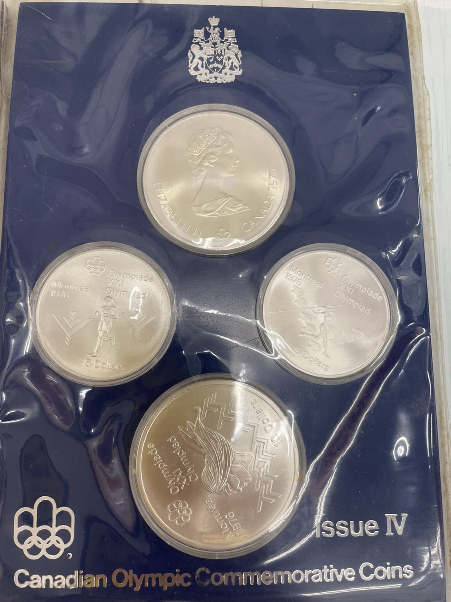 ☆GOL☆カナダ オリンピック Canadian Olympic Commemorative Coins lssueⅡ、Ⅳ、Ⅴ、Ⅵ、1976年 銀貨 １枚フィルムなし フィルム傷ありの画像4