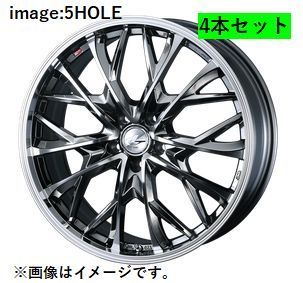 個人宅発送可能 ウエッズ Weds 18X7.0J +47 5穴 PCD114.3 BMCMC ホイール 4本セット LEONIS MV レオニス・エムブイ (41730)_画像1