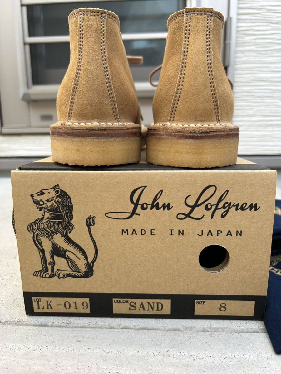 ジョン ロフグレン JOHN LOFGREN ミリタリーデザートブーツ MILITARY DESERT BOOTS MADE IN JAPAN 色 SAND サイズ8 新品未使用の画像4