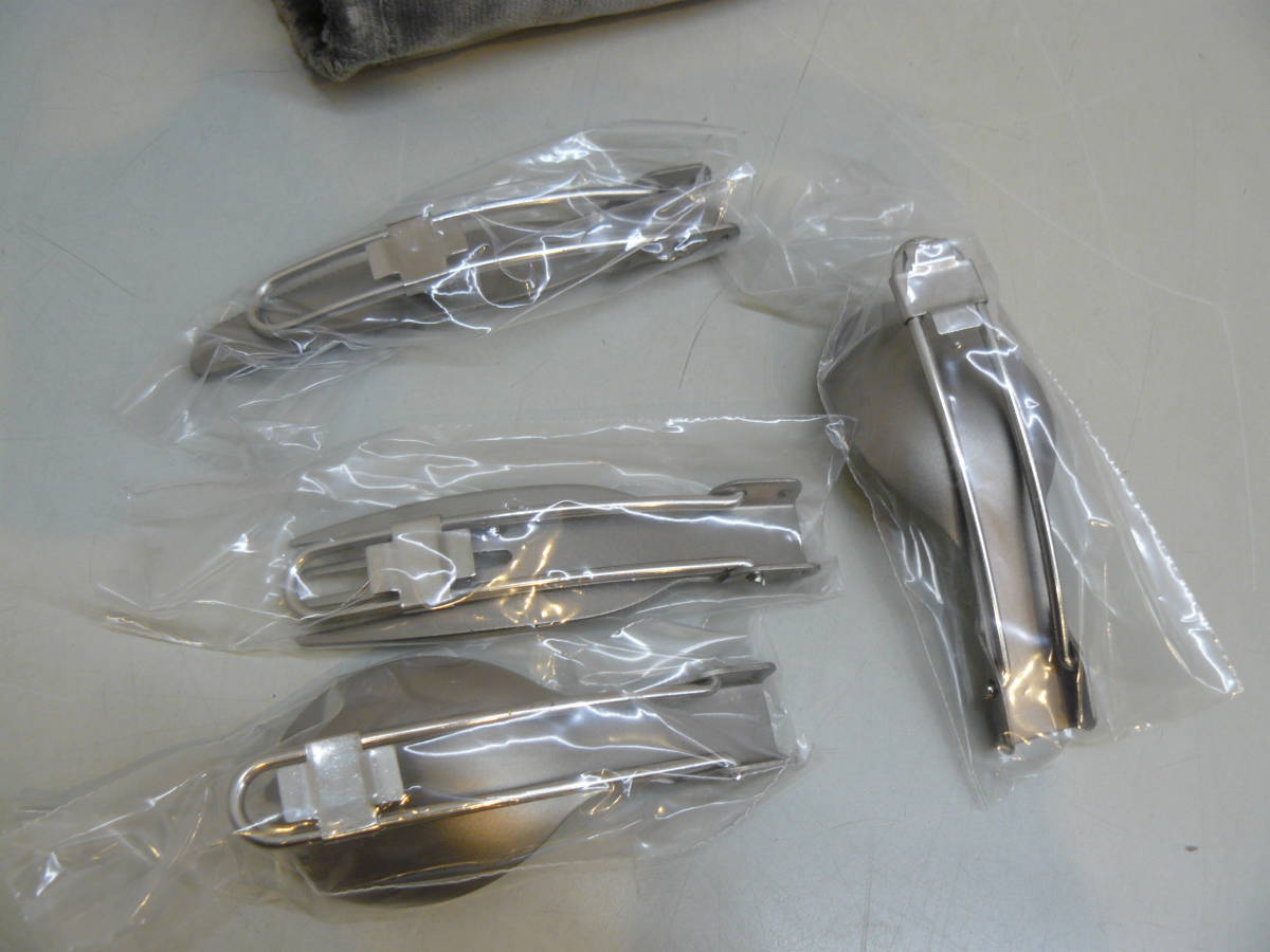 29536* Takeda corporation titanium cutlery 4 point set TIK22-40SV compact . folding outdoor breaking the seal unused goods 