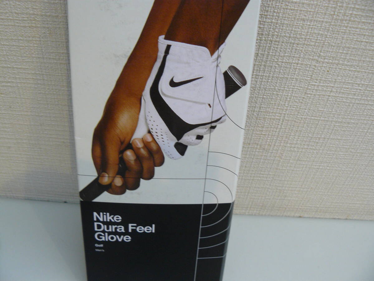 29625●ナイキ （NIKE） DURA FEEL デュラフィール ゴルフグローブ 左手用 25cm Lサイズ ホワイト×ブラック GF1011-284　未開封未使用品_画像3