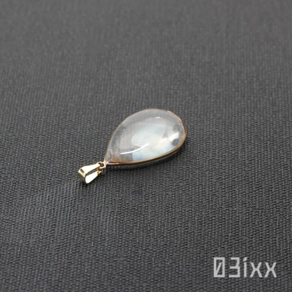 [03ixx]P003 coming off . natural stone resin specimen pendant top . type aquamarine Indigo sphere . Akira. stone 03ixx[3 month birthstone ]