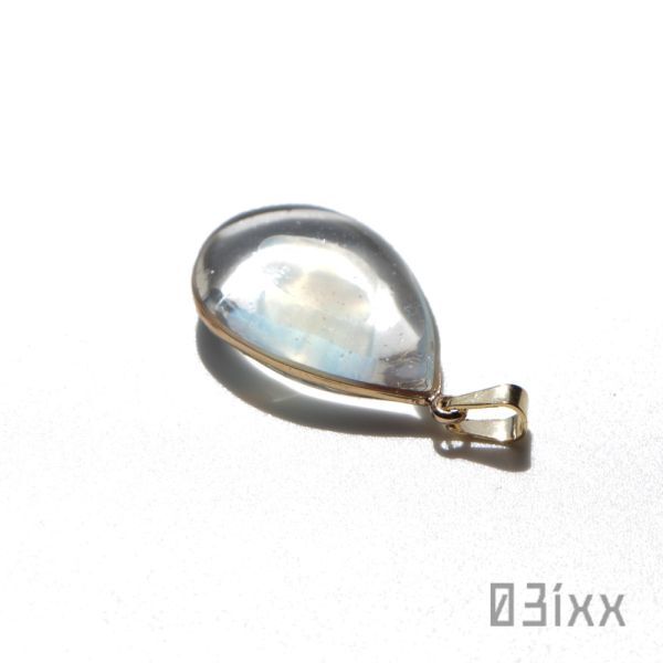 [03ixx]P003 coming off . natural stone resin specimen pendant top . type aquamarine Indigo sphere . Akira. stone 03ixx[3 month birthstone ]