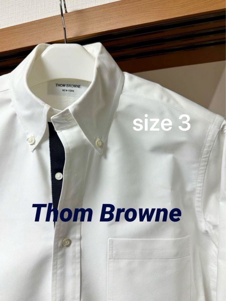 ★極美品★Thom Browne グログランテープ ボタンダウンシャツ
