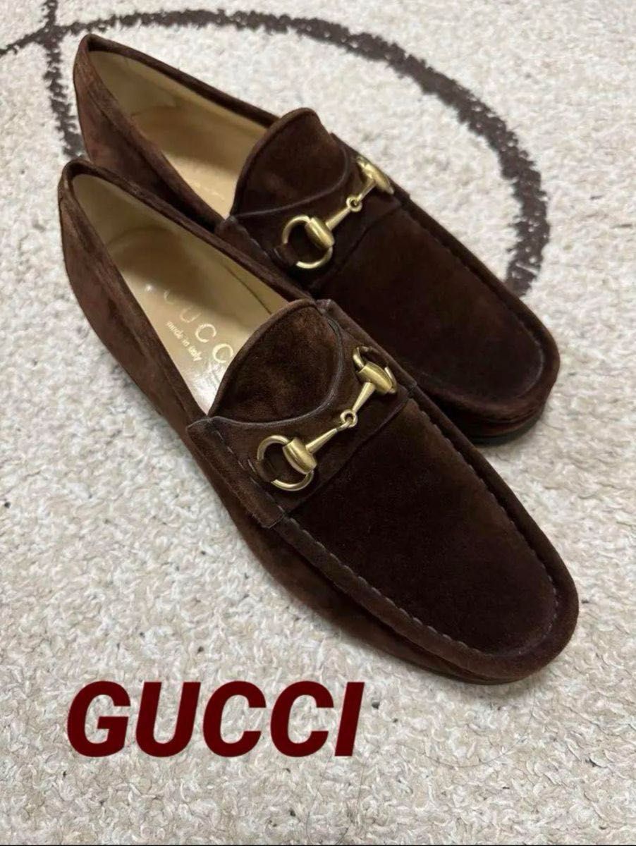 希少・極美品 GUCCI グッチ ローファー スウェード ブラウン 希少・極美品 GUCCI グッチ ローファー スウェード ブラウン