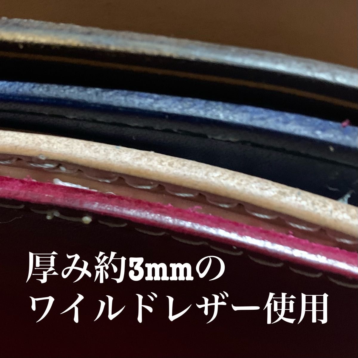 特価　栃木レザー　極厚ヌメ革　iPhone15Pro /15、14/14Pro、13/13Proレザーケース　ヴィンテージブラウン