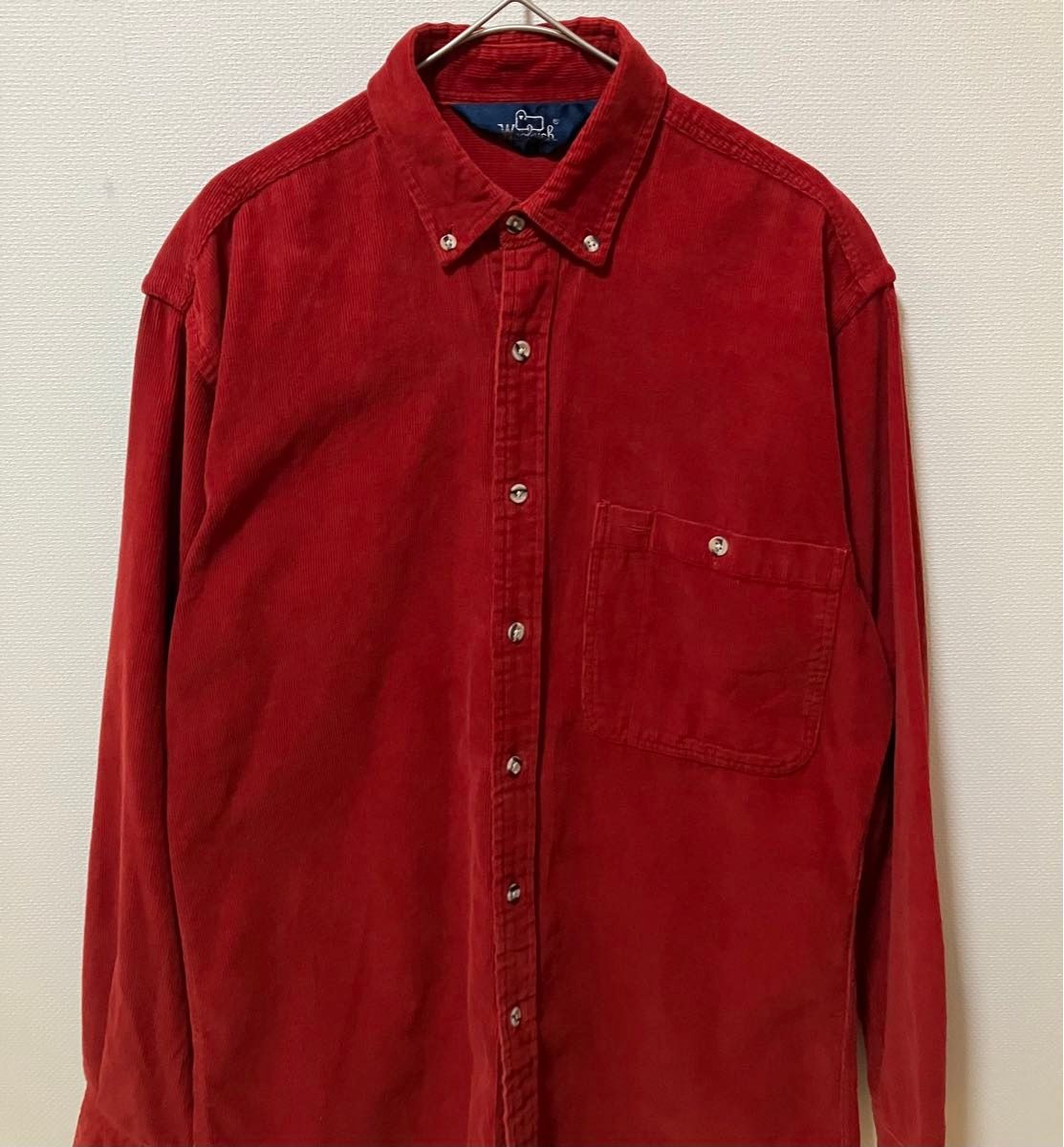 WOOLRICH ウールリッチ 80s〜90s コーデュロイ　ボタンダウンシャツ　紺タグ