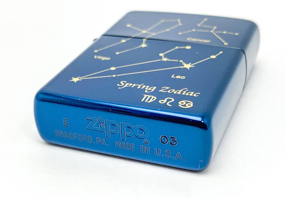 ZIPPO ジッポ Spring zodiac 星座 ネイビー ライター ※ポスト投稿でのご発送になります。_画像4